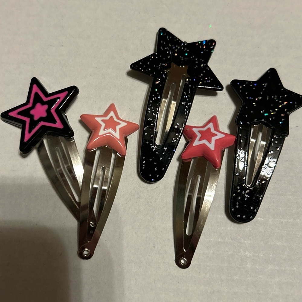 5 Assorted Hair Clip Punk Emo Metal Hair Grip Women Hair Claw Star Accessories